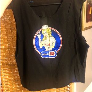 BLINK-182 BAND CROPPED SHIRT
